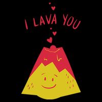 I Lava You Cute Funny Romantic Gift 16 in Basic Backpack