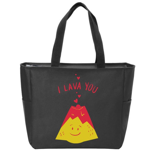 I Lava You Cute Funny Romantic Gift Zip Tote Bag