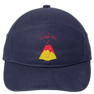 I Lava You Cute Funny Romantic Gift 7-Panel Snapback Hat