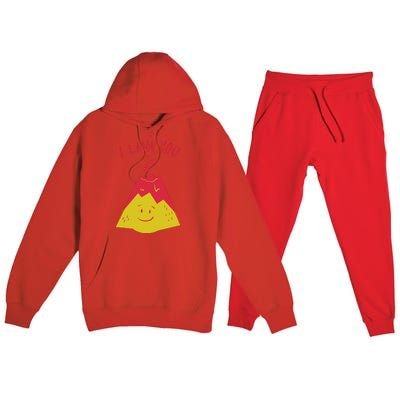 I Lava You Cute Funny Romantic Gift Premium Hooded Sweatsuit Set