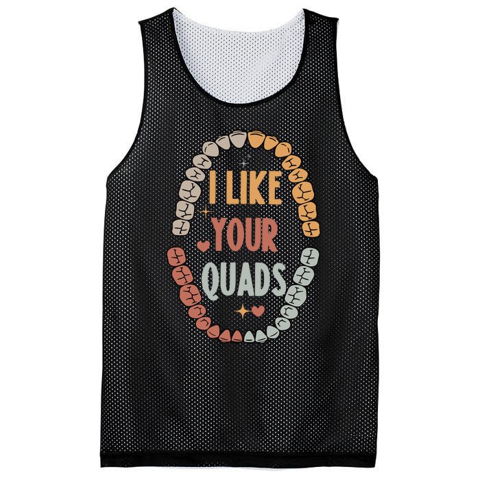 I Like Your Quads Dental Assistant Teeth Mesh Reversible Basketball Jersey Tank