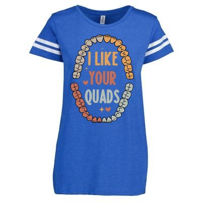 I Like Your Quads Dental Assistant Teeth Enza Ladies Jersey Football T-Shirt