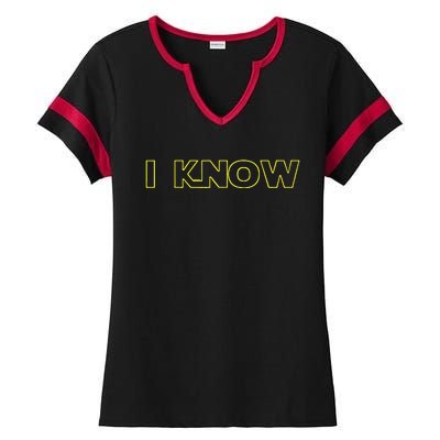 I Love You I Know Matching Couples Vacation Ladies Halftime Notch Neck Tee