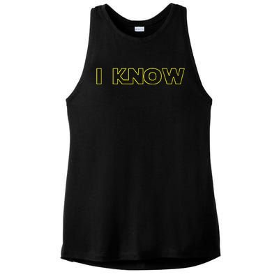 I Love You I Know Matching Couples Vacation Ladies PosiCharge Tri-Blend Wicking Tank