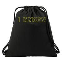 I Love You I Know Matching Couples Vacation Drawstring Bag