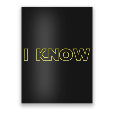 I Love You I Know Matching Couples Vacation Poster