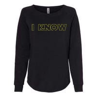 I Love You I Know Matching Couples Vacation Womens California Wash Sweatshirt