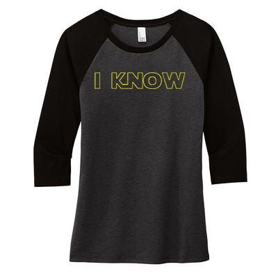 I Love You I Know Matching Couples Vacation Women's Tri-Blend 3/4-Sleeve Raglan Shirt