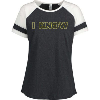 I Love You I Know Matching Couples Vacation Enza Ladies Jersey Colorblock Tee