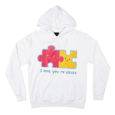 I Love You To Pieces Cute Puzzle Hoodie