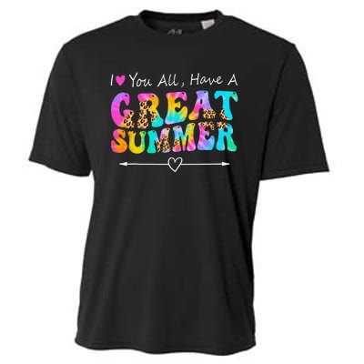 I Love You All Have a Great Summer Groovy For Wo Teacher Cooling Performance Crew T-Shirt