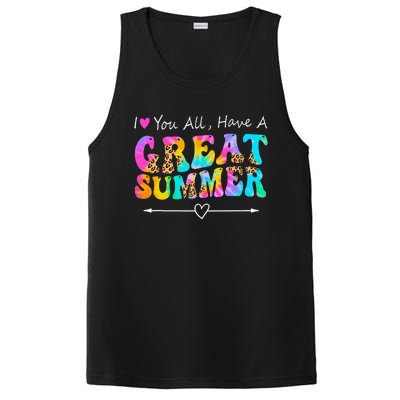 I Love You All Have a Great Summer Groovy For Wo Teacher PosiCharge Competitor Tank