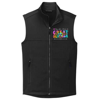 I Love You All Have a Great Summer Groovy For Wo Teacher Collective Smooth Fleece Vest