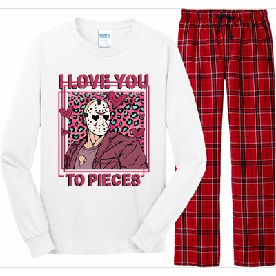 I Love You To Pieces ValentineS Day Horror Character Long Sleeve Pajama Set