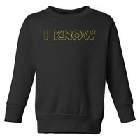 I Love You I Know Matching Couples Vacation Toddler Sweatshirt