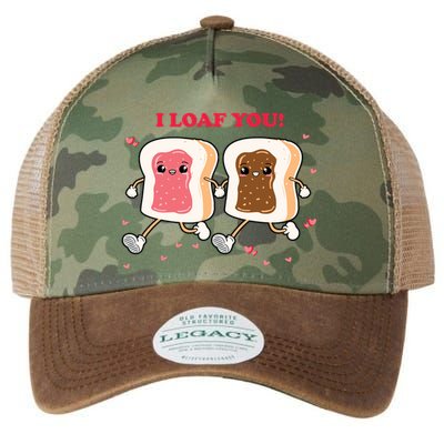 I Loaf You Valentines Day Funny Gift Legacy Tie Dye Trucker Hat
