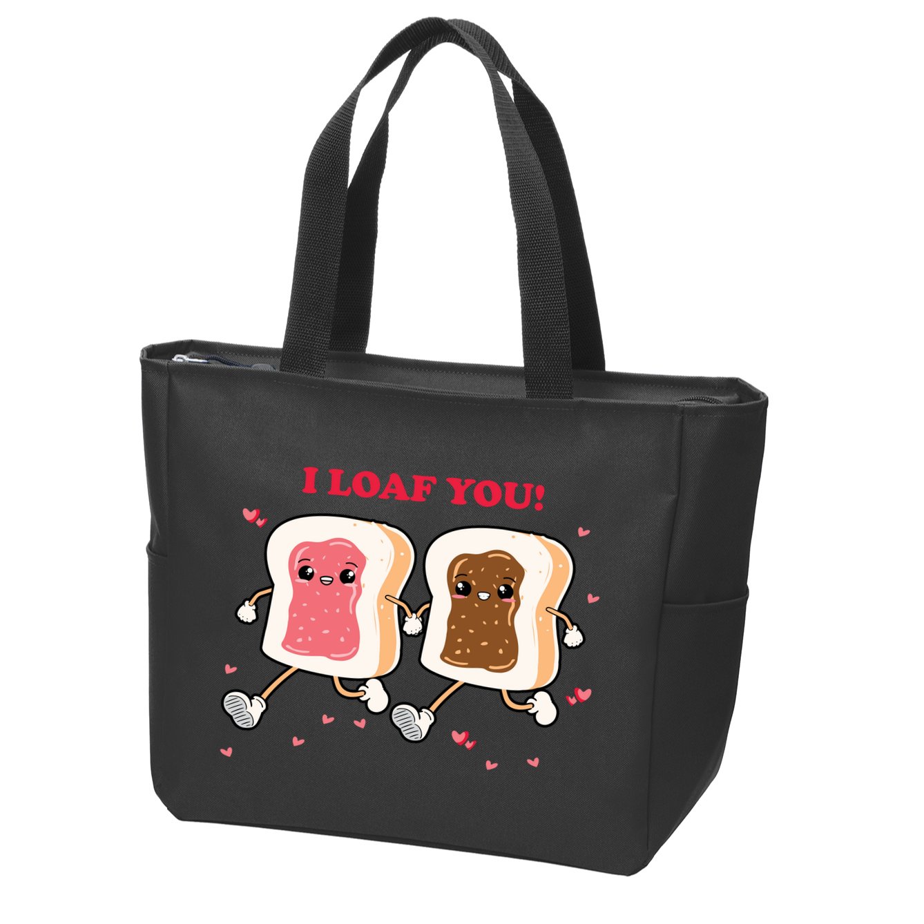 I Loaf You Valentines Day Funny Gift Zip Tote Bag
