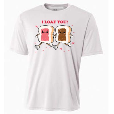 I Loaf You Valentines Day Funny Gift Cooling Performance Crew T-Shirt