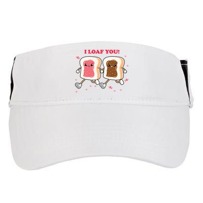 I Loaf You Valentines Day Funny Gift Adult Drive Performance Visor