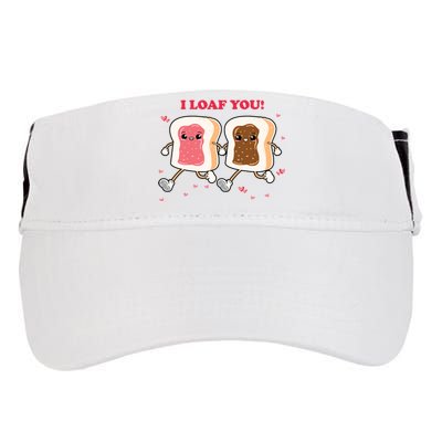 I Loaf You Valentines Day Funny Gift Adult Drive Performance Visor