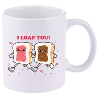 I Loaf You Valentines Day Funny Gift 11oz C Handle Ceramic Mug