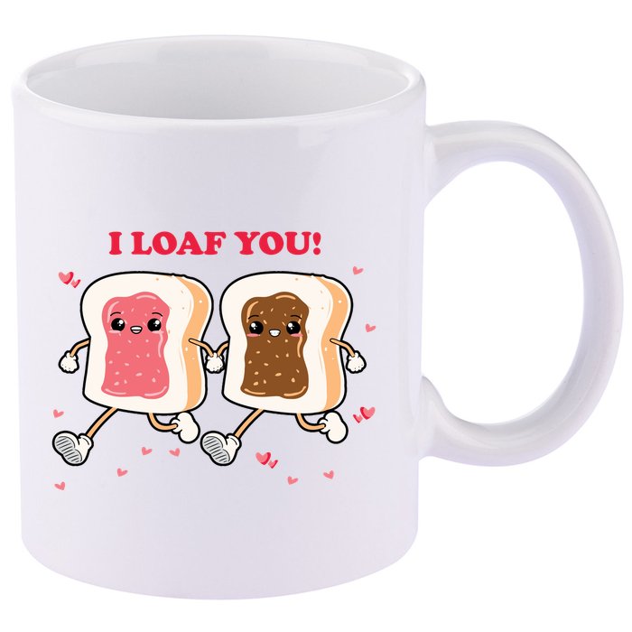 I Loaf You Valentines Day Funny Gift 11oz C Handle Ceramic Mug