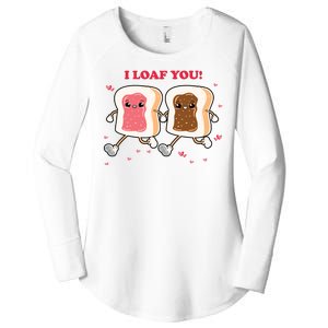 I Loaf You Valentines Day Funny Gift Women's Perfect Tri Tunic Long Sleeve Shirt