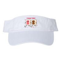 I Loaf You Valentines Day Funny Gift Valucap Bio-Washed Visor