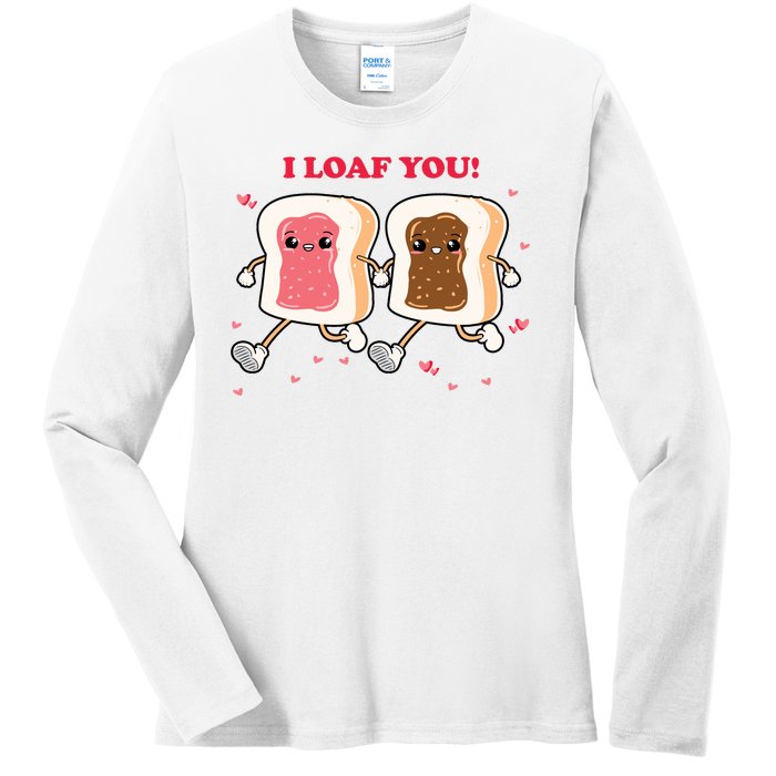 I Loaf You Valentines Day Funny Gift Ladies Long Sleeve Shirt