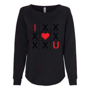 I Love You Tic Tac Toe Cute Valentines Day Womens California Wash Sweatshirt