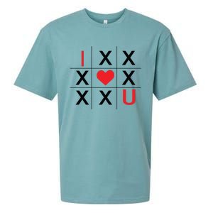 I Love You Tic Tac Toe Cute Valentines Day Sueded Cloud Jersey T-Shirt