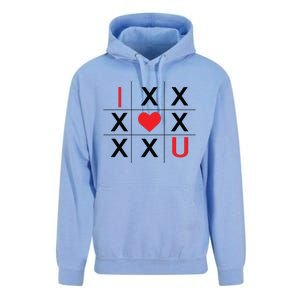 I Love You Tic Tac Toe Cute Valentines Day Unisex Surf Hoodie