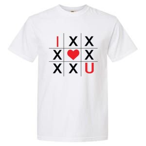 I Love You Tic Tac Toe Cute Valentines Day Garment-Dyed Heavyweight T-Shirt