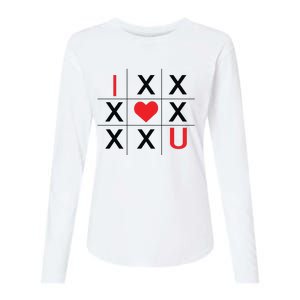 I Love You Tic Tac Toe Cute Valentines Day Womens Cotton Relaxed Long Sleeve T-Shirt