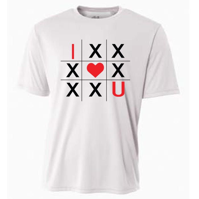 I Love You Tic Tac Toe Cute Valentines Day Cooling Performance Crew T-Shirt