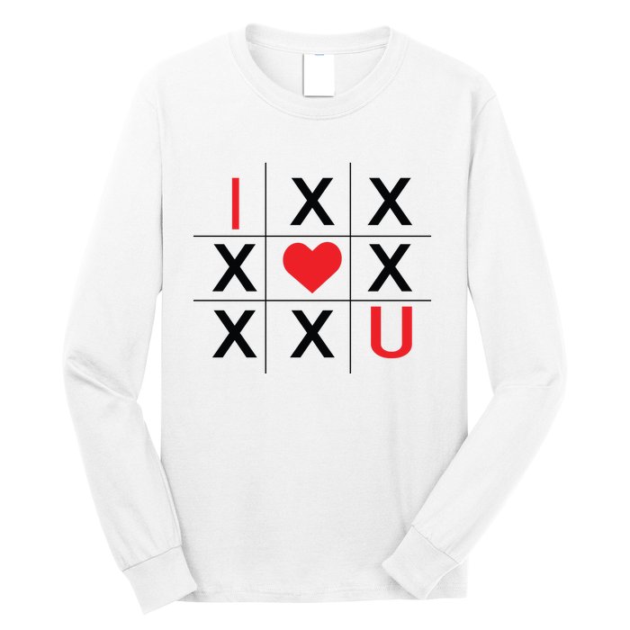 I Love You Tic Tac Toe Cute Valentines Day Long Sleeve Shirt