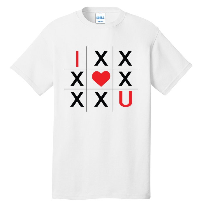 I Love You Tic Tac Toe Cute Valentines Day Tall T-Shirt