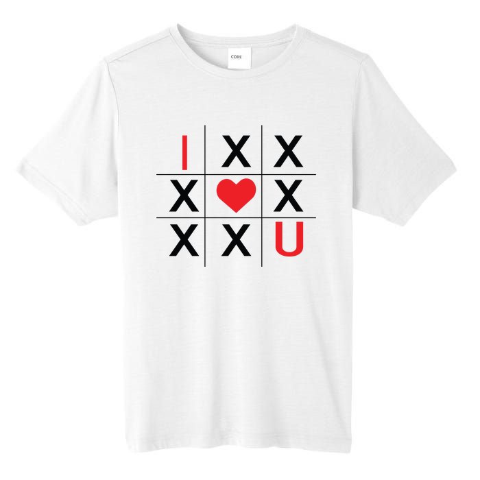 I Love You Tic Tac Toe Cute Valentines Day Tall Fusion ChromaSoft Performance T-Shirt