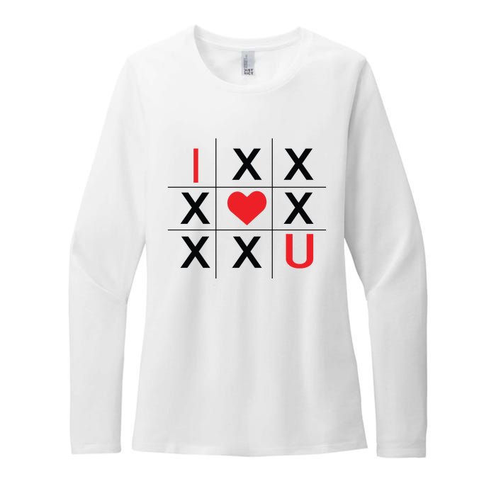 I Love You Tic Tac Toe Cute Valentines Day Womens CVC Long Sleeve Shirt