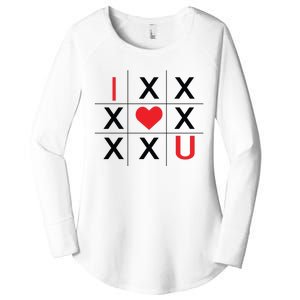 I Love You Tic Tac Toe Cute Valentines Day Women's Perfect Tri Tunic Long Sleeve Shirt