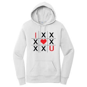 I Love You Tic Tac Toe Cute Valentines Day Women's Pullover Hoodie