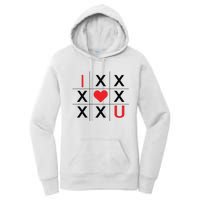 I Love You Tic Tac Toe Cute Valentines Day Women's Pullover Hoodie