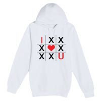 I Love You Tic Tac Toe Cute Valentines Day Premium Pullover Hoodie