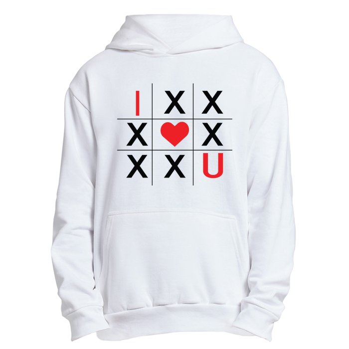 I Love You Tic Tac Toe Cute Valentines Day Urban Pullover Hoodie