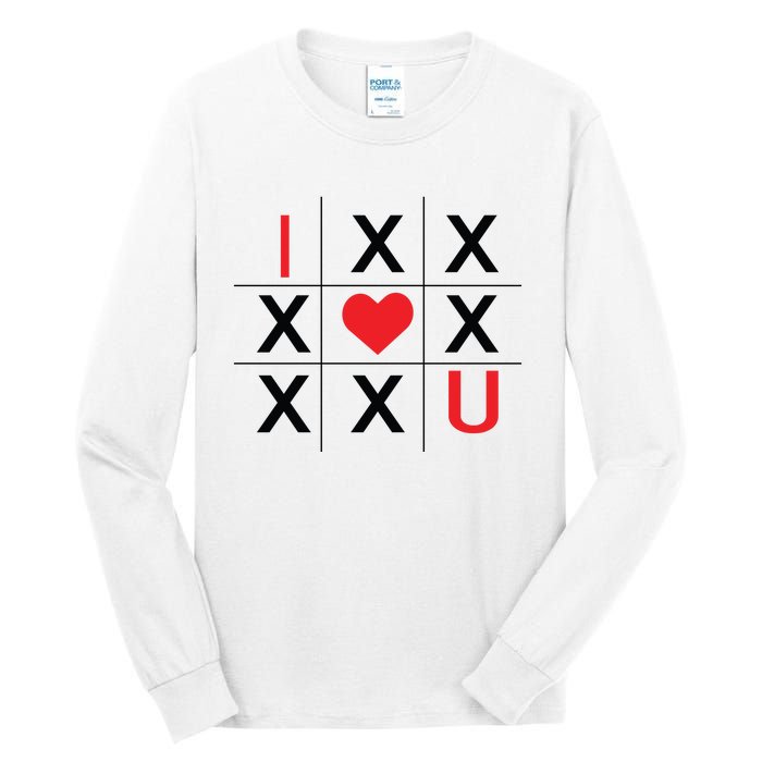 I Love You Tic Tac Toe Cute Valentines Day Tall Long Sleeve T-Shirt