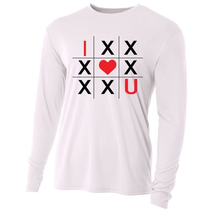 I Love You Tic Tac Toe Cute Valentines Day Cooling Performance Long Sleeve Crew