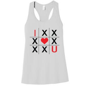 I Love You Tic Tac Toe Cute Valentines Day Women's Racerback Tank