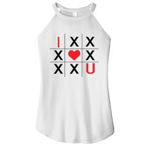 I Love You Tic Tac Toe Cute Valentines Day Women's Perfect Tri Rocker Tank