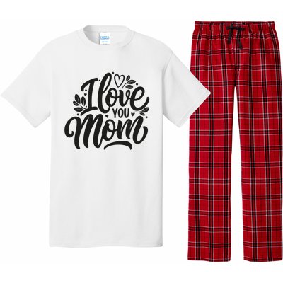 I Love You Mom MotherS Day Celebration Print Pajama Set