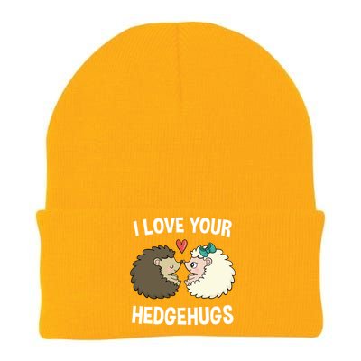 I Love Your Hedgehugs Rotic Valentines Day Hedgehog Gift Knit Cap Winter Beanie